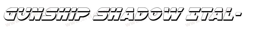 Gunship shadow Ital字体转换